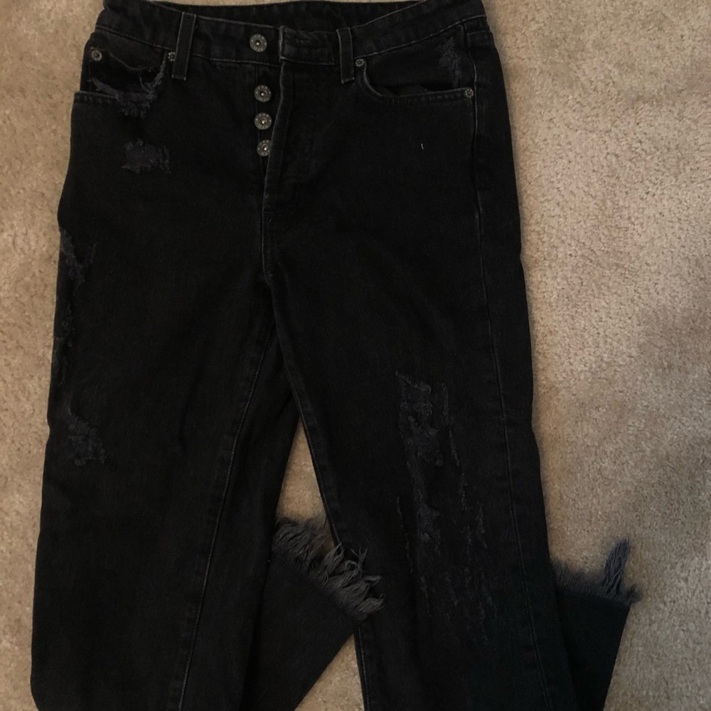 Carmar black distressed jeans